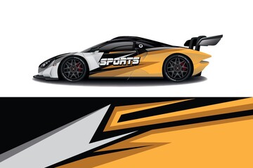 Fototapeta premium Sports car wrapping decal design