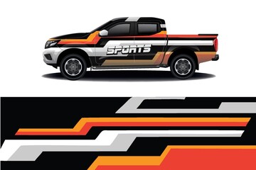 Fototapeta premium Sports car wrapping decal design