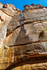 Beautiful scenery in Zion National Park located in the USA in southwestern Utah.