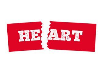 broken heart: the word 