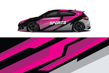 Fototapeta premium Sports car wrapping decal design