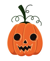 Halloween pumpkin cartoon vector design