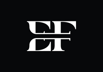 Initial Monogram Letter E F Logo Design Vector Template. E F Letter Logo Design