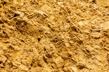 Empty clay soil wall,close up of background