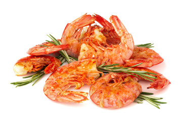 Grilled fried shrimps Langostino