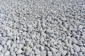 White decorative round stones, Background and texture