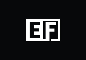 Initial Monogram Letter E F Logo Design Vector Template. E F Letter Logo Design
