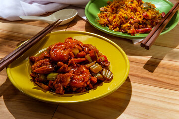 Kung Pao Chicken Shrimp