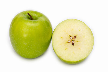 green apple isolated on white