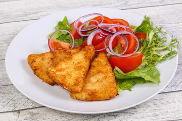 Roasted cheese with vegetables