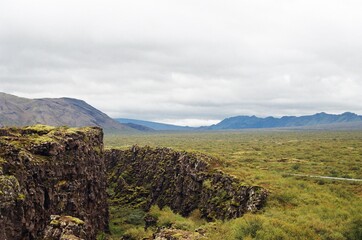 mountain landscape with clouds
