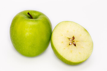 green apples isolated on white