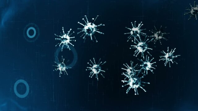 Healthcare protection shield. Medical immune system concept. Bacteria and virus defense. Protect. Antibacterial. Resistance antimicrobial. Loop animation.