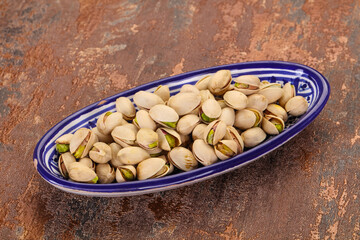 Pistachio nuts heap