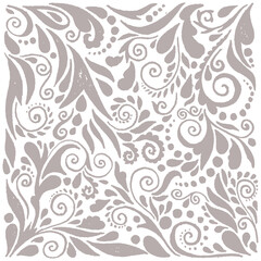 Hand drawn floral background; vintage lements; vector