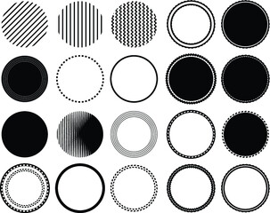 Lines in Circle Form . Vector Illustration .Technology Logo . 