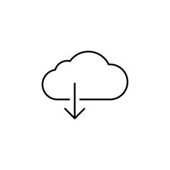 Download, cloud, storage, arrow vector icon
