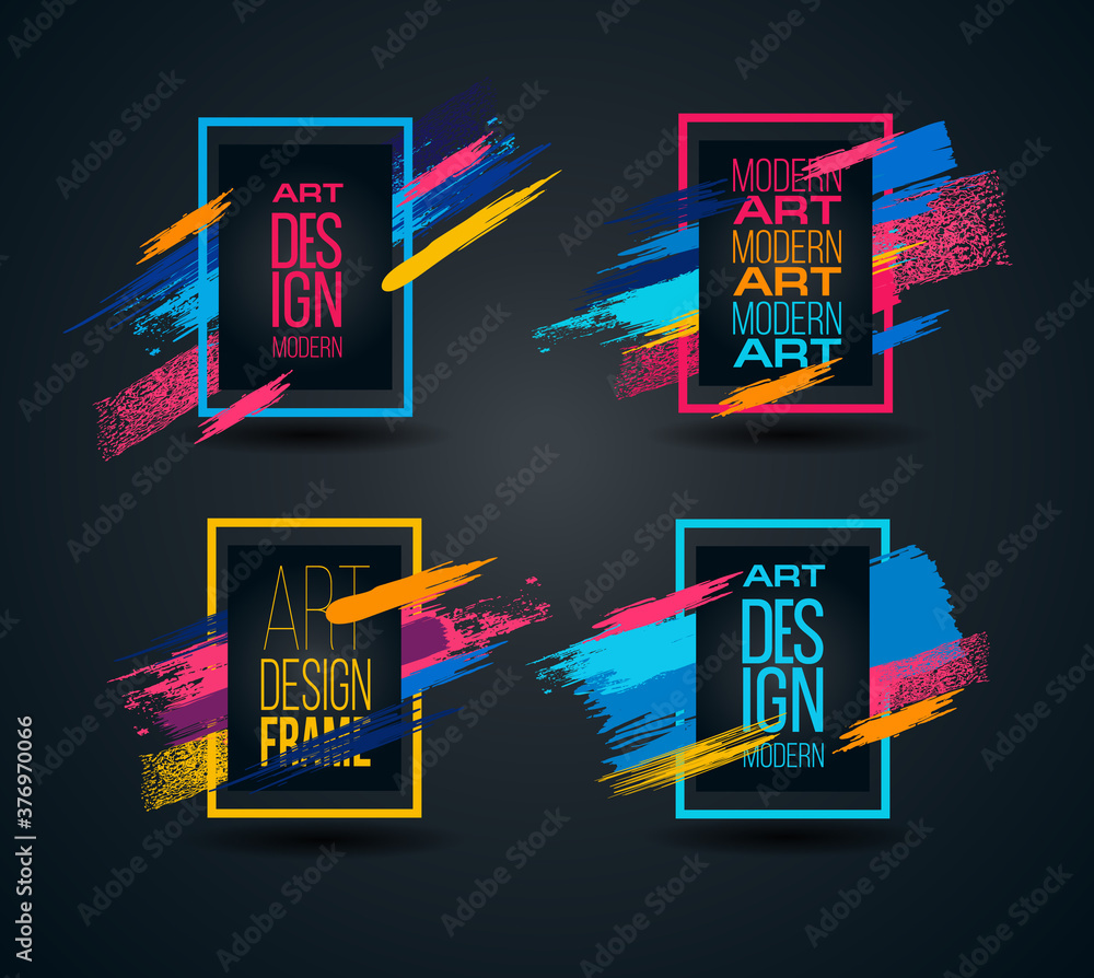 Poster vector frame for text modern art graphics for hipsters