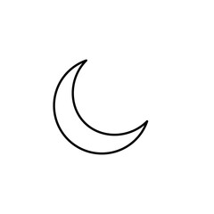 Fototapeta na wymiar moon, crescent, weather, night vector illustration