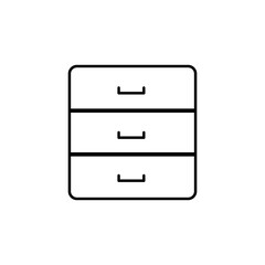 drawer, cupboard, shelf vector illustration