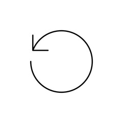 arrow, direction, return, back, left vector illustration