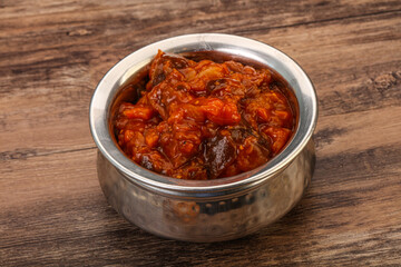 Eggplant saute with tomato and herbs