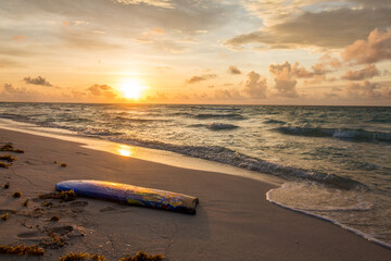 sunrise in caribbean beach