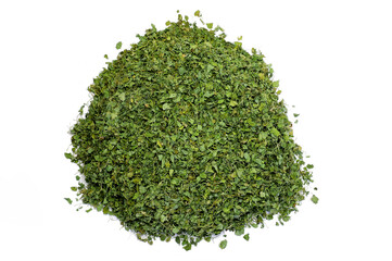 Fenugreek spices in isolated white background.
