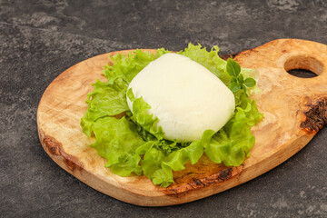Italian Mozzarella cheese over board