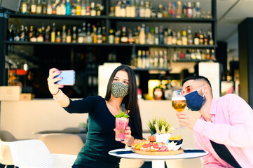 Influencers people having fun with new trend technology