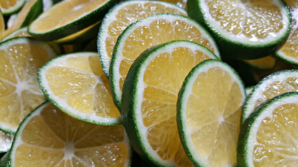 한국 제주도 대표 과일 귤이 익기 전 풋귤, 청귤 슬라이스