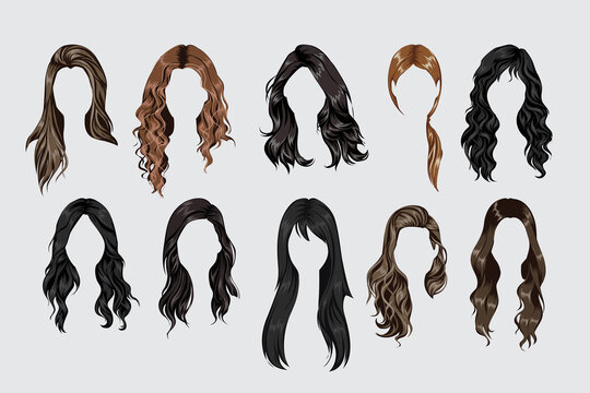 Hair Plait Fashion Vector PNG Images