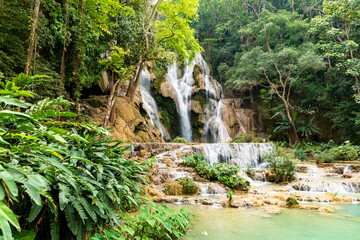 Tat Kuang Si, Wasserfall bei Luang Prabang in Laos.