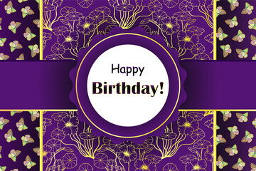 Happy Birthday! - card. Vector stock illustration eps10