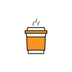 coffee, cup, take away icon. Element of education illustration. Signs and symbols can be used for web, logo, mobile app, UI, UX on white background