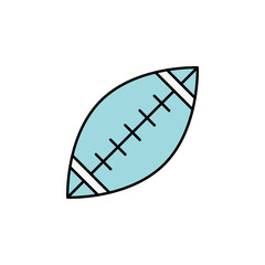 American football, ball icon. Element of education illustration. Signs and symbols can be used for web, logo, mobile app, UI, UX on white background