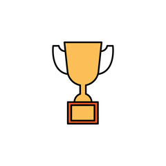 trophy, award icon. Element of education illustration. Signs and symbols can be used for web, logo, mobile app, UI, UX on white background