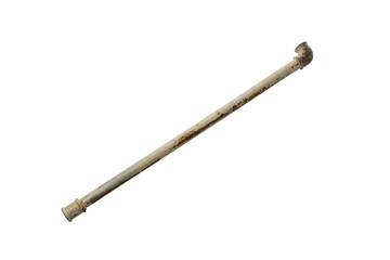 old rusty pipe scrap, isolate on white background