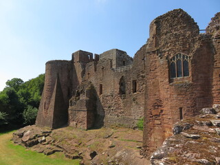 Fototapeta na wymiar Medieval Goodrich Castle ruins, England