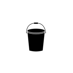 bucket icon logo vector design