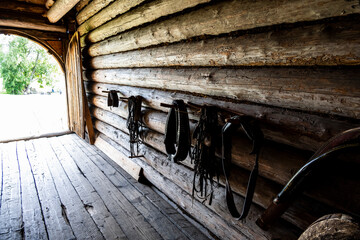 the interior of an old house with old household items of the peoples of the north
