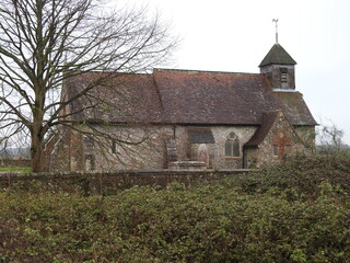Old church with a cemetery