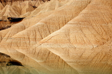 Scenic view of desert of Bardenas Reales in Navarra