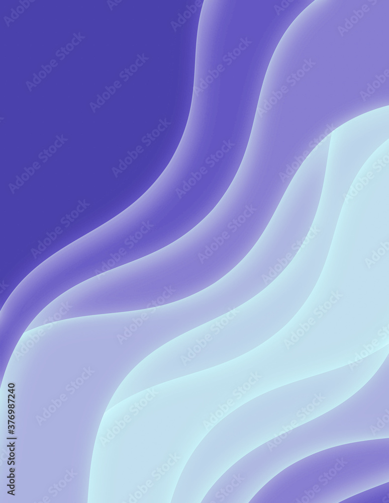 Poster abstract illustration with waves. curve lines.