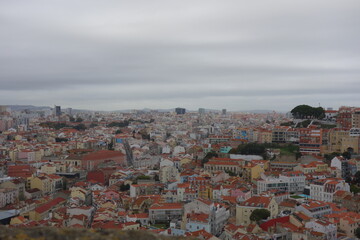 panoramic view of the city of lisbon portugal