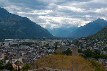 Fototapeta na wymiar Montagne de Sion en suisse