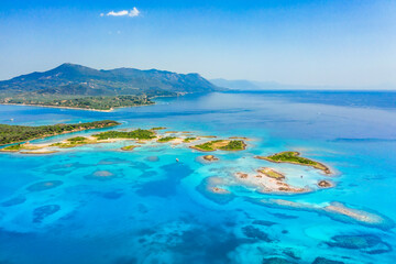 Fototapeta na wymiar Impressive Lichadonisia, the Greek Bahamas, in North Euboea, Greece.