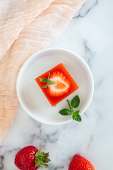 Strawberry Gelatin Squares 