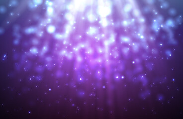 Abstract light background. Spotlight and bokeh effect with purple and blue color.