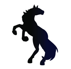 silhouette of a horse